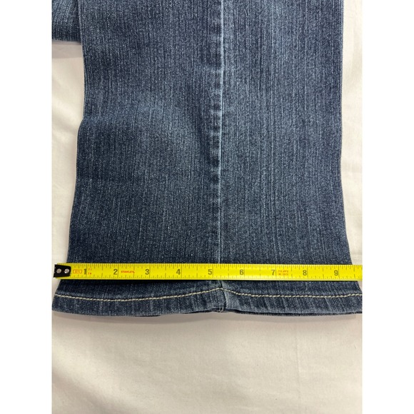 Cato Premium Womens Plus Size 16WP Dark Wash Embroidered Contrast Stitch Jean D4 - Picture 7 of 16